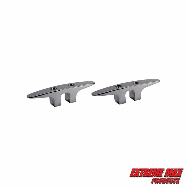Extreme Max Extreme Max 3006.6759.2 Soft Point Stainless Steel Dock Cleat - 4.5”, Value 2-Pack 3006.6759.2